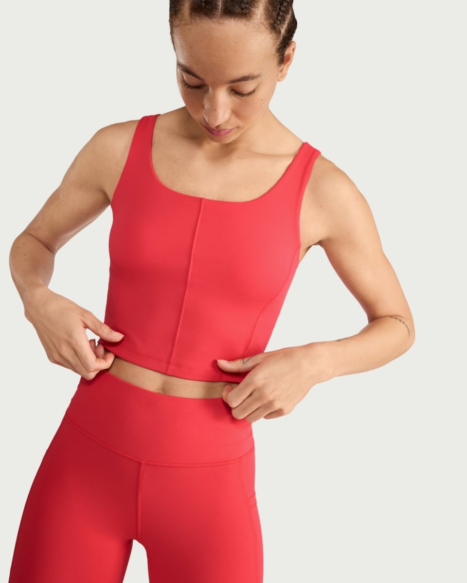 image 1 of F&F Active ULTRAMOVE Scoop Neck Vest in Red