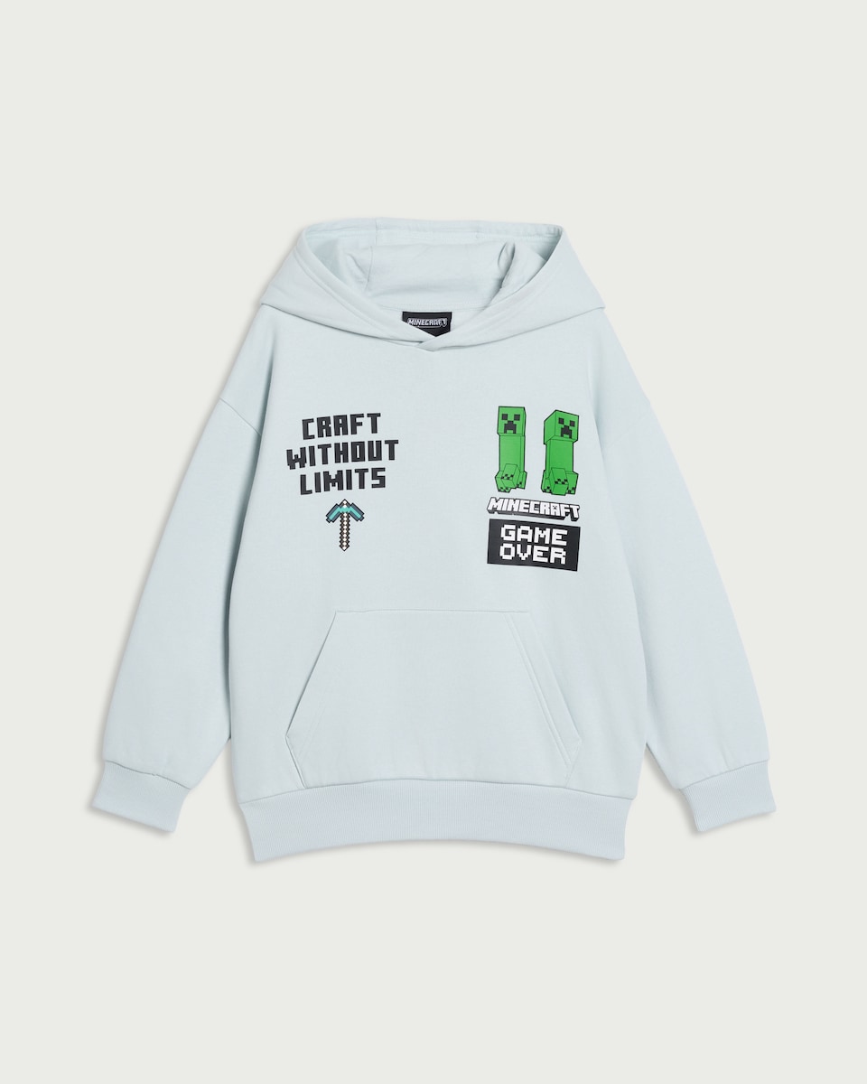 image 1 of Minecraft Cotton Rich Hoodie in Blue