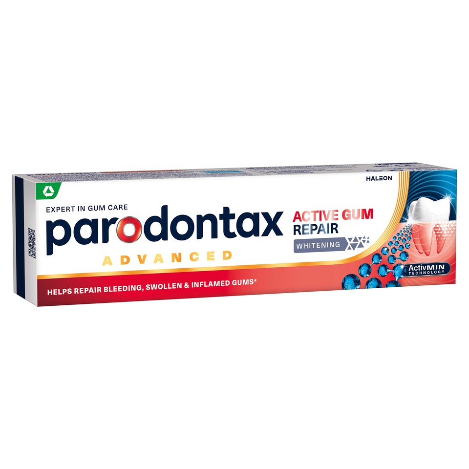 obrázok 1 z Parodontax Whitening aktívna obnova ďasien zubná pasta s fluoridom 75 ml