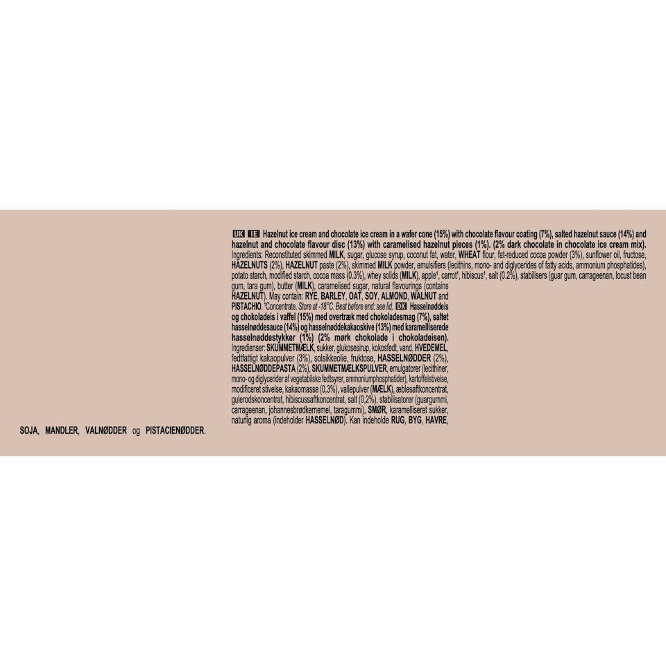 image 1 of Cornetto Max Hazelnut & Chocolate 115 ml