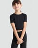 image 1 of F&F Active Cropped Short Sleeved T-Shirt in Black