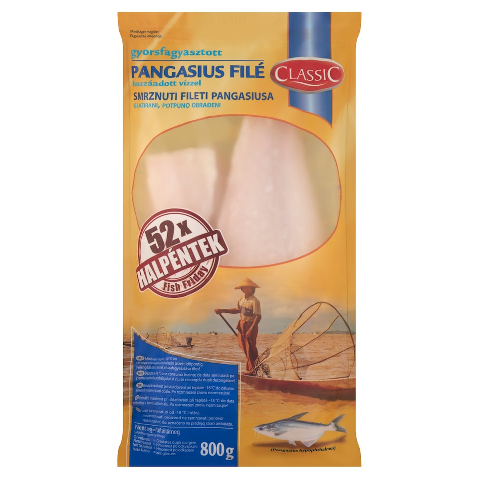 Classic gyorsfagyasztott pangasius filé 800 g  1. kép