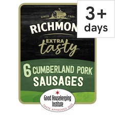 Richmond Extra Tasty 6 Pork Cumberland Sausages 400g