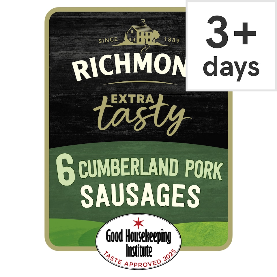 Richmond Extra Tasty 6 Pork Cumberland Sausages 400g
