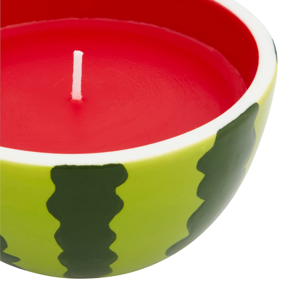 image 1 of Tesco Fruity Ceramic Candle Watermelon
