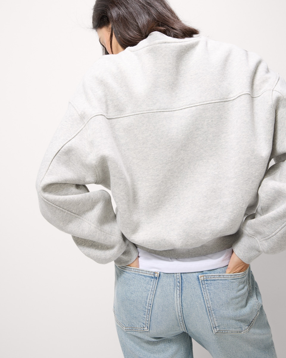 image 1 of F&F Cotton Rich Crew Neck Sweatshirt in Grey