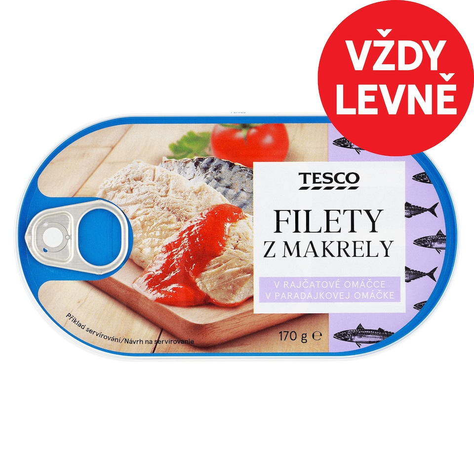 Tesco Mackerel Fillets in Tomato Sauce 170g