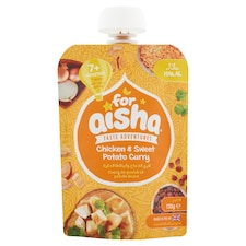 For Aisha Indian Halal Chicken & Sweet Potato Curry Pouch 130G