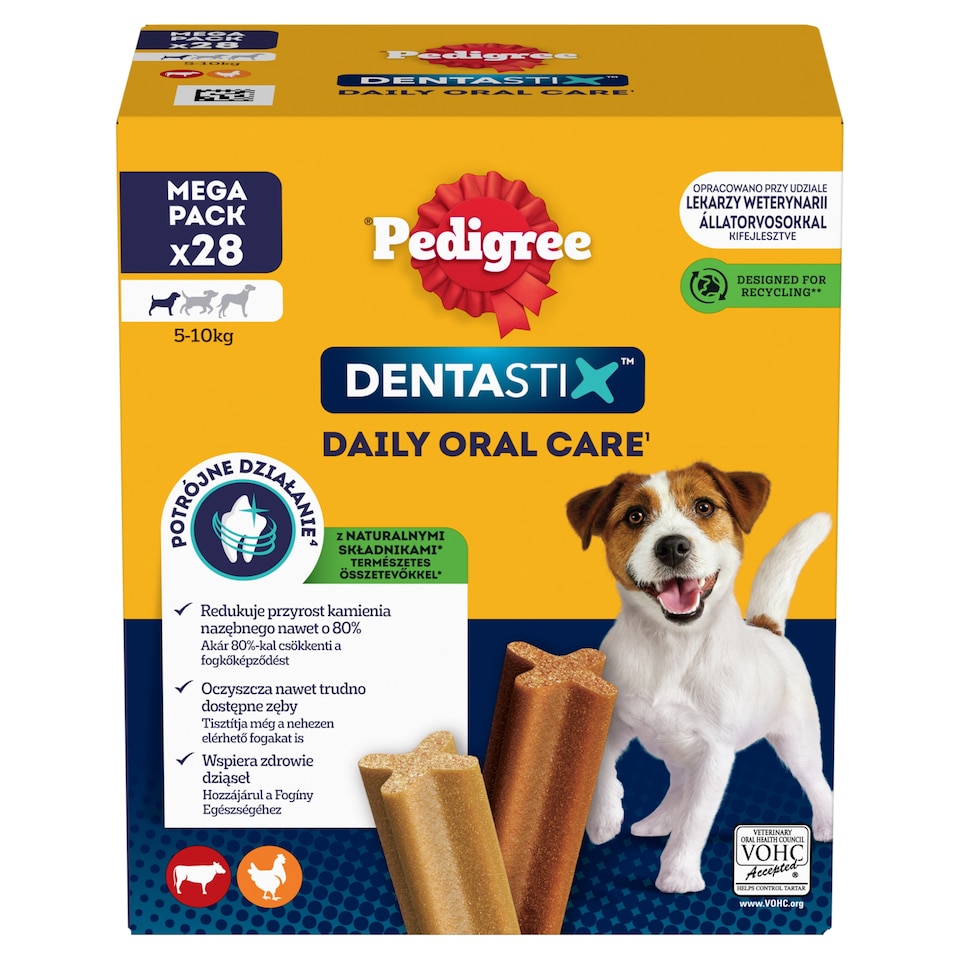 Pedigree DentaStix Doplňkové krmivo pro psy 5-10 kg 4 x 110g (440g)