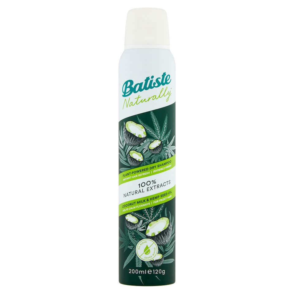 image 1 of Batiste Dry Shampoo Coconut Milk & Hemp Oil 200Ml