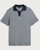 image 4 of F&F Pure Cotton Textured Short Sleeved Polo Shirt in Navy