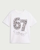 image 4 of F&F Girls Pure Cotton Leopard Print 6 7 T-Shirt in White