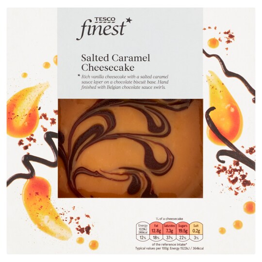Tesco Finest Salted Caramel Cheesecake 406G Tesco Groceries