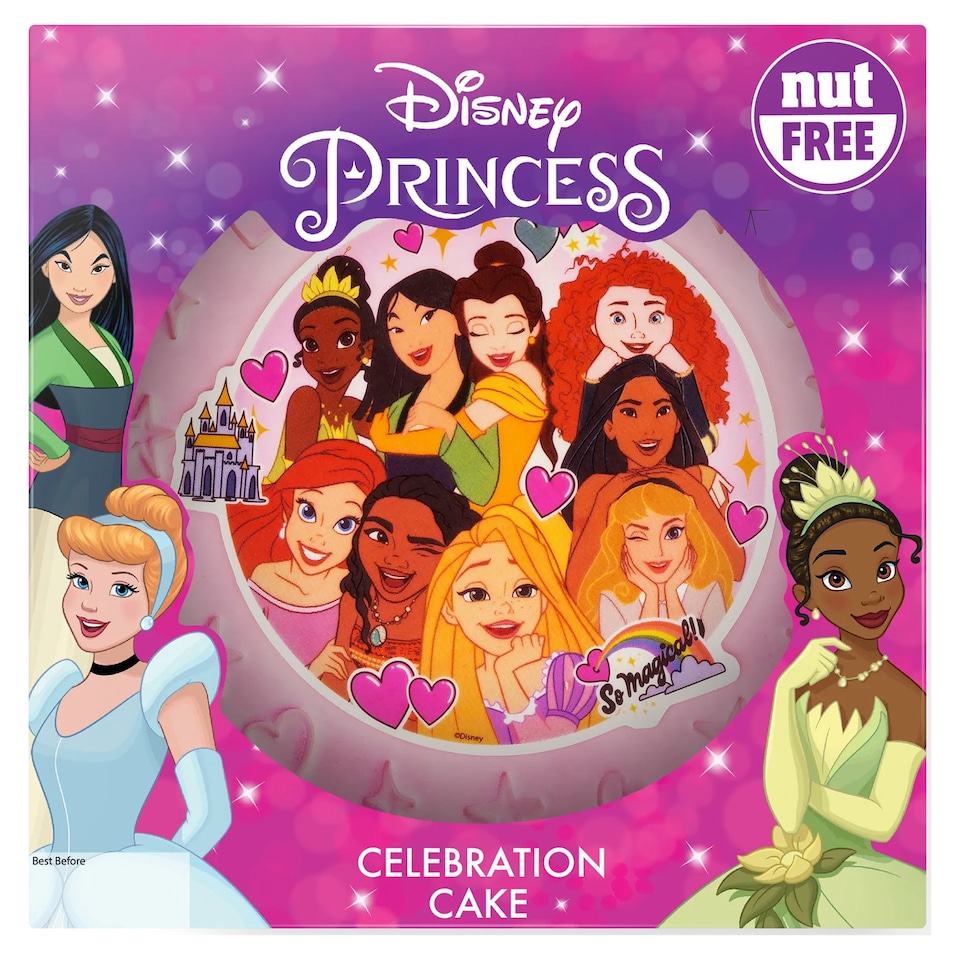 Disney Princess Ensemble Celebration Cake - Raspberry