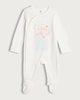 image 1 of F&F Baby Pure Cotton I Love My Daddy Baby Embroidered Sleepsuit in Multi Pink