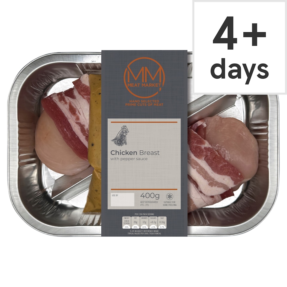 Meat Market Chicken Breast Bacon with a Creamy Peppercorn Sauce 400g