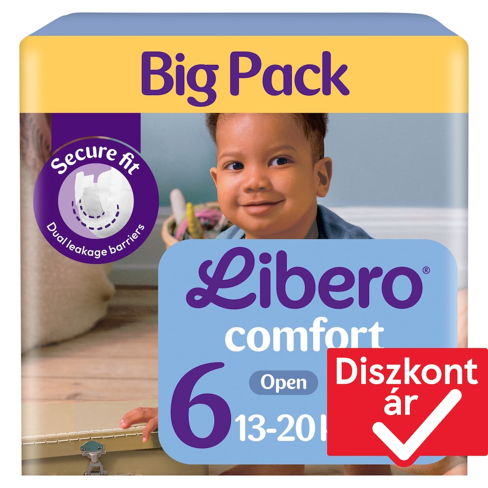 Libero Comfort Big Pack pelenka, méret: 6, 13-20 kg, 40 db  1. kép