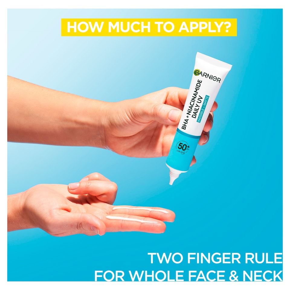 image 1 of Garnier BHA + Niacinamide Daily UV Fluid SPF50+ 40ml