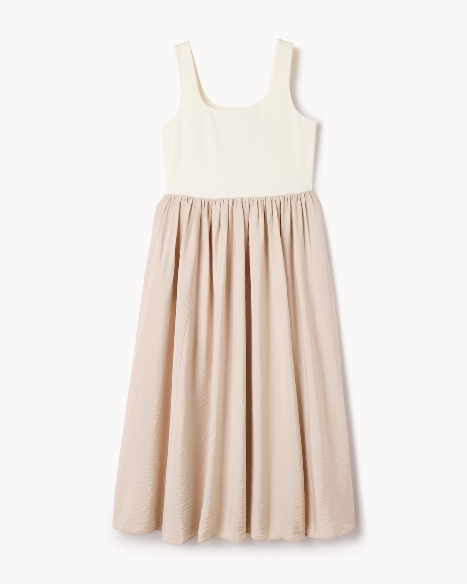 image 1 of F&F Colour Block Midi Dress in Neutral