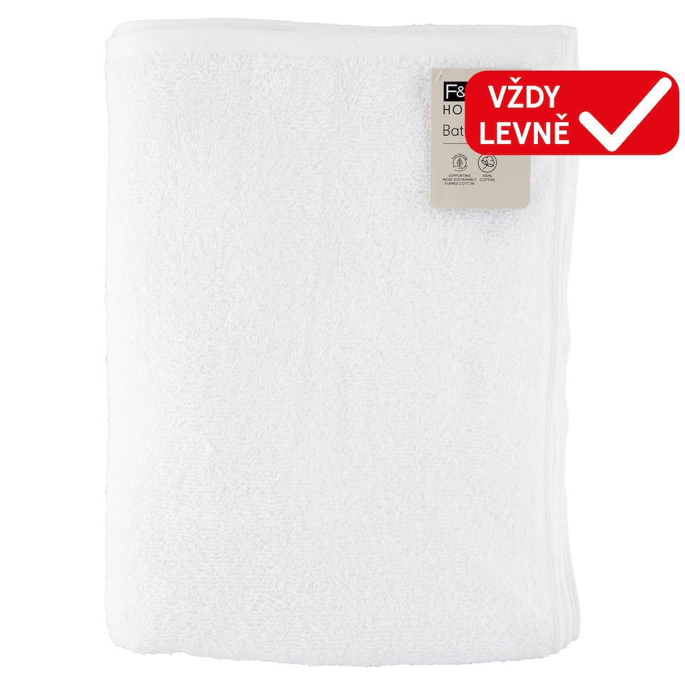 F&F Home White osuška 100 cm x 140 cm