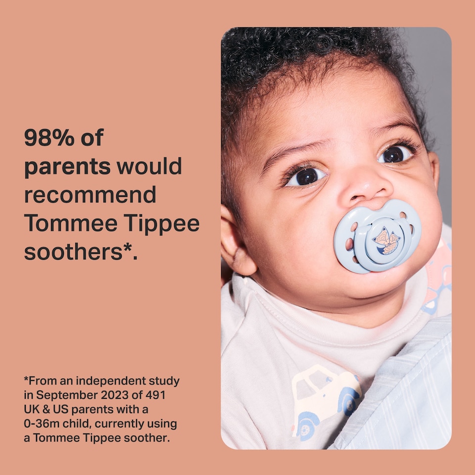 image 1 of Tommee Tippee Fun Style Soothers, 0-6m, Pack of 2