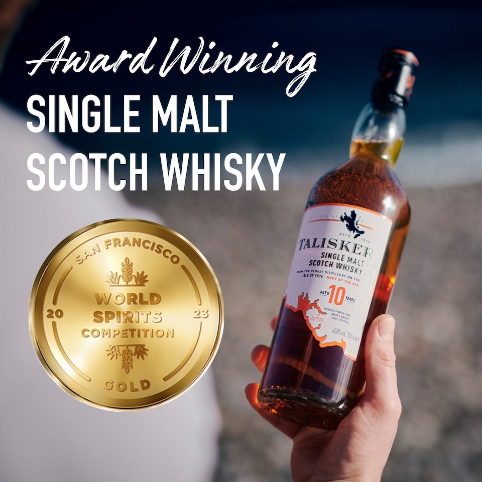 image 1 of Talisker 10 Year Single Malt Whisky Bottle 45.8% Vol 70cl