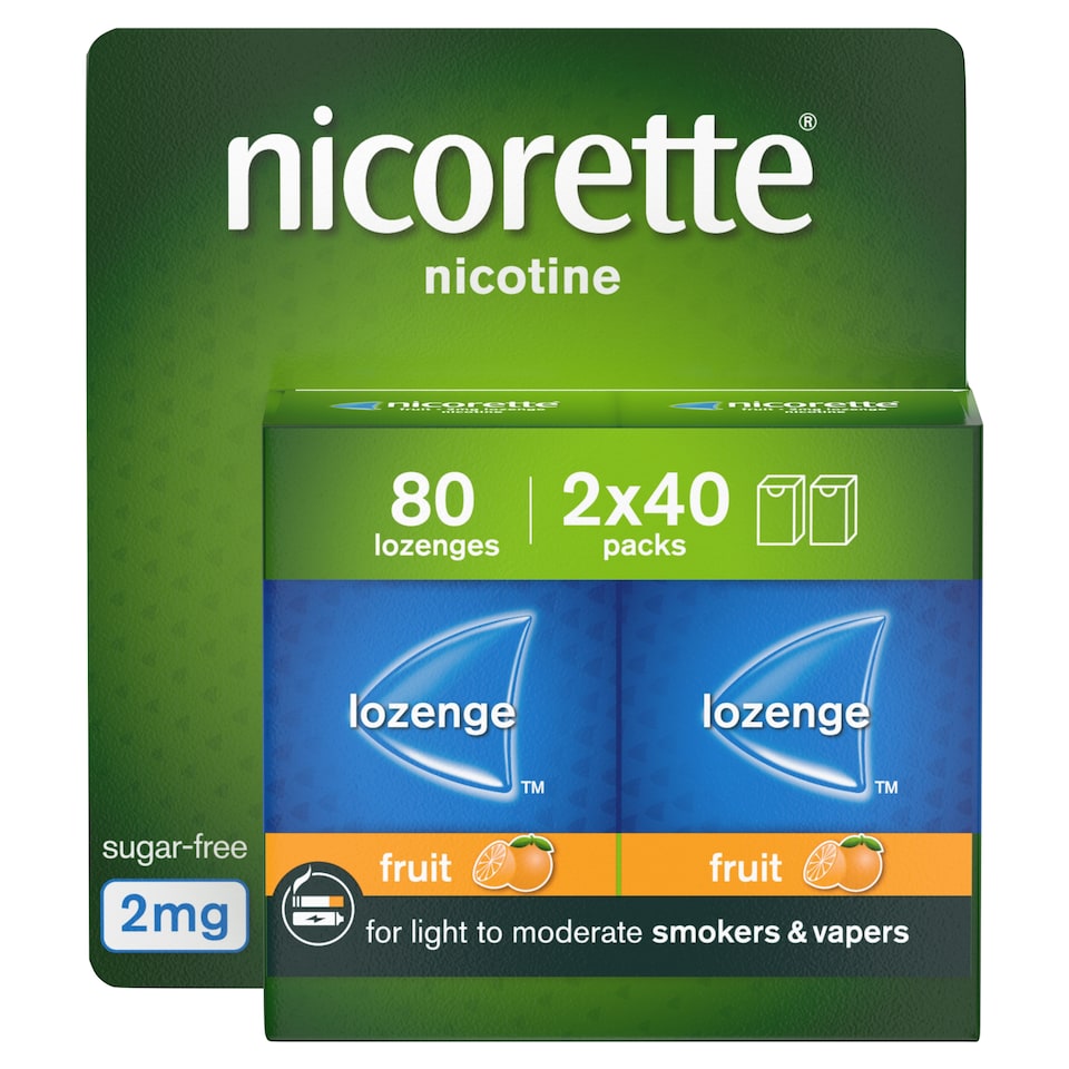 image 1 of Nicorette Lozenge Fruit 2mg 80ct