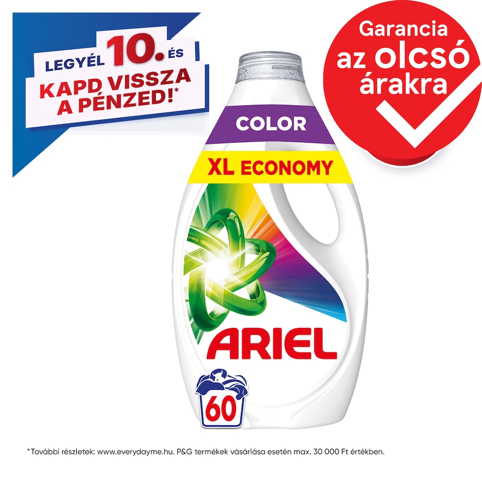 image 1 of Ariel Washing Liquid, 60 Washes, Color