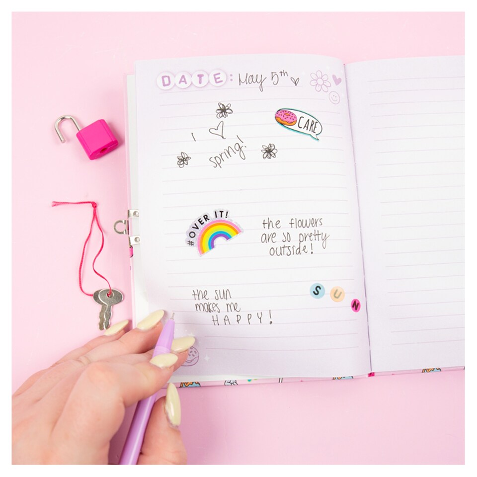 image 1 of Just My Style Press & Pop Fidget Diary & Unicorn Pen