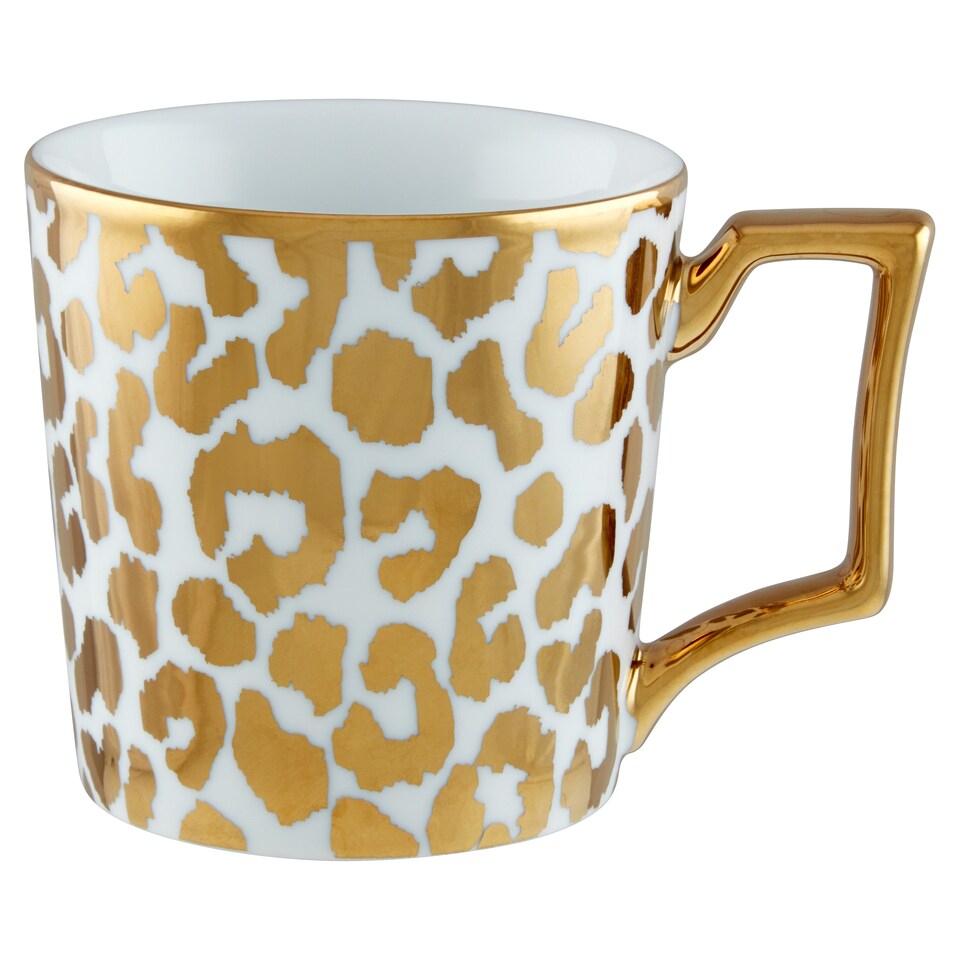 Fox And Ivy Gold Leopard Print Mug