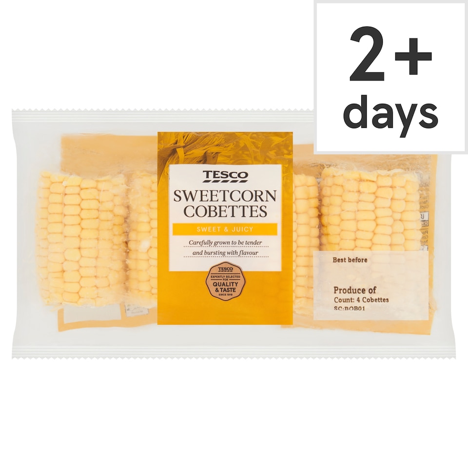 image 1 of Tesco Sweetcorn Cobettes 4 Pack