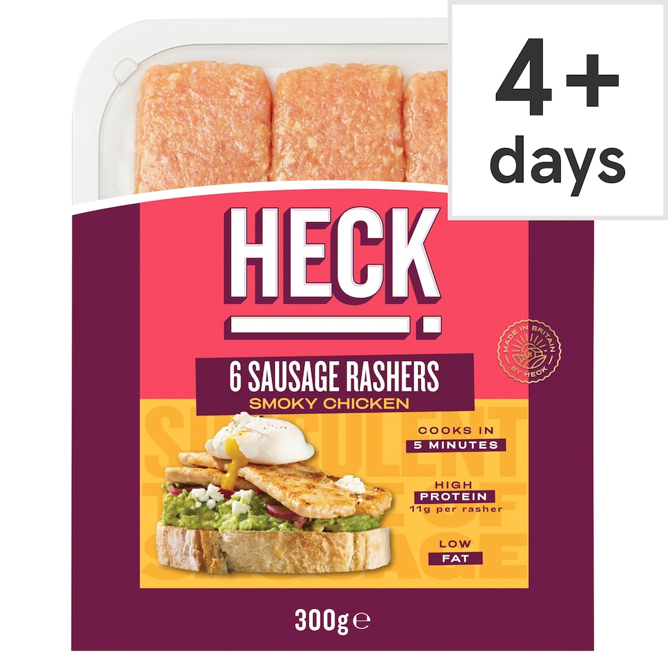image 1 of Heck 6 Smoky Chicken Sausage Rashers 300g