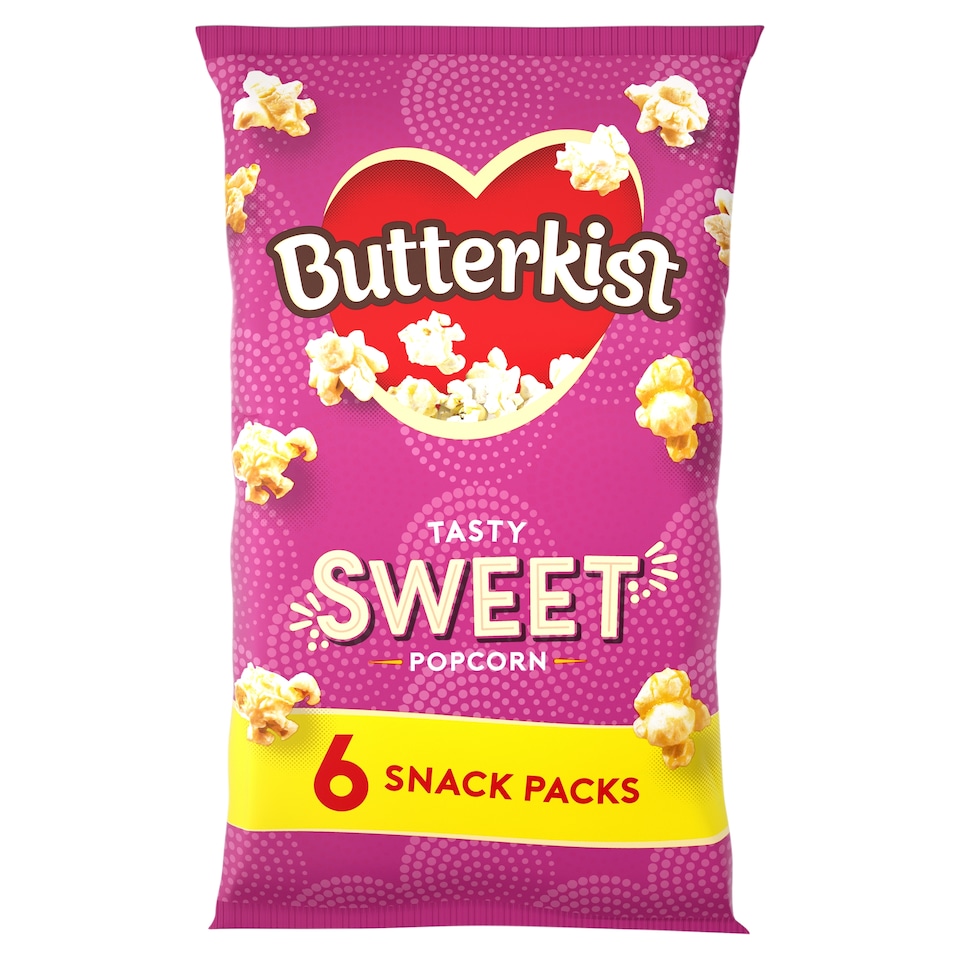 image 1 of Butterkist Cinema Sweet Popcorn 6X12g