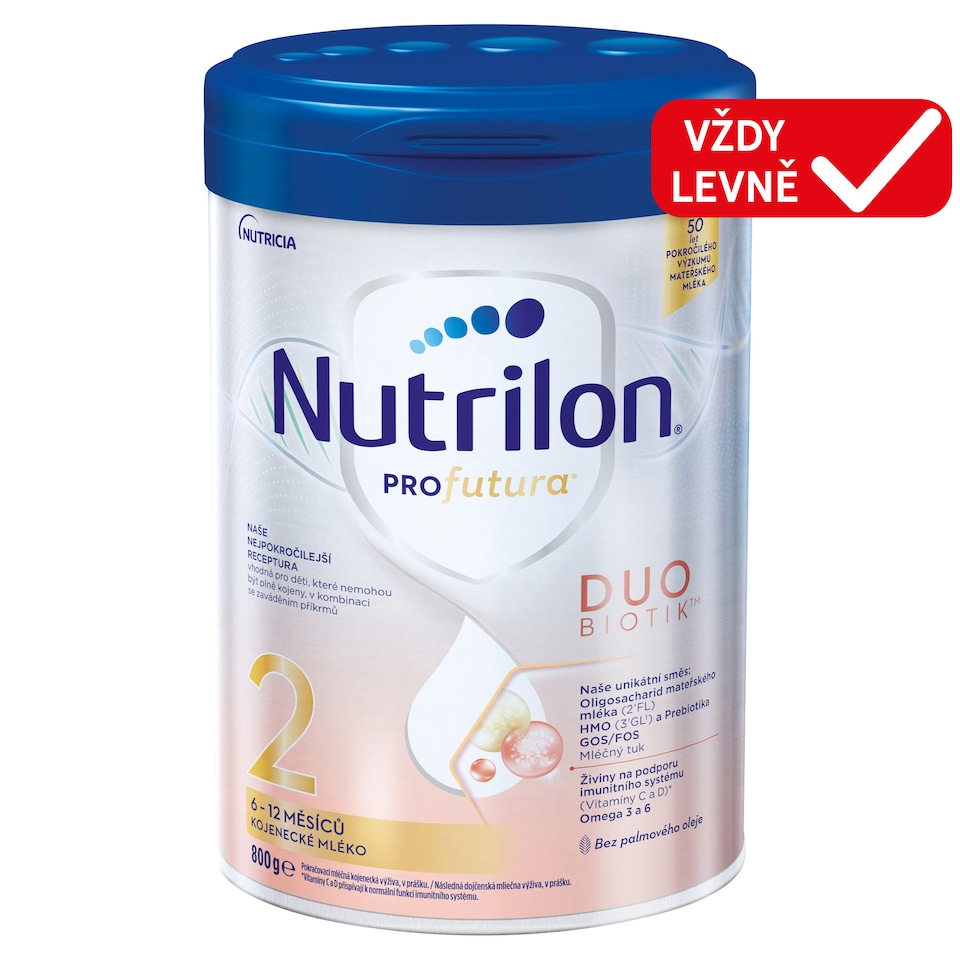 Obrázek 1 pro produkt Nutrilon Profutura Duobiotik 2 kojenecké mléko od uk. 6. měsíce 800g