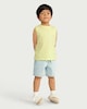 image 1 of F&F Boys Pure Cotton Vest in Lime