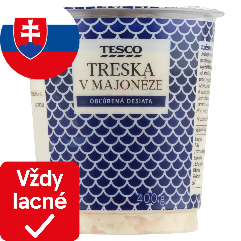 Tesco Treska v majonéze 400 g