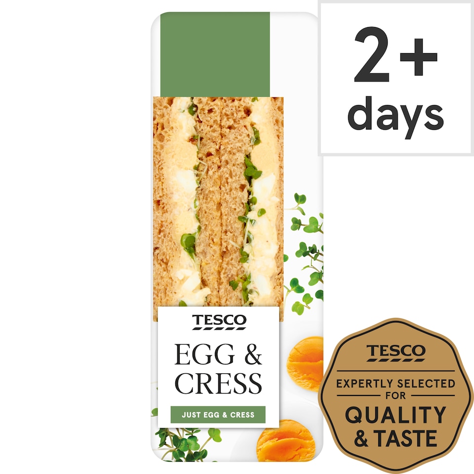 Tesco Egg & Cress Sandwich
