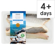 Tesco 4 Boneless Sea Bass Fillets 360G