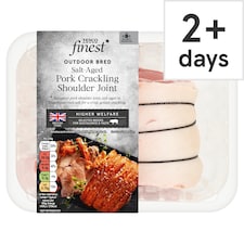 Tesco Finest British S/A Crackling Pork Rib Eye Shoulder Roast 800G-1.2Kg
