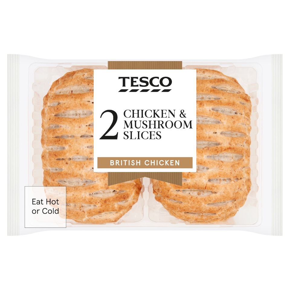 Tesco 2 Chicken & Mushroom Slices 300G