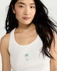 image 2 of F&F Cotton Rich Palm Tree Short Pyjama Set in Multi White
