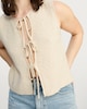 image 1 of The F&F Edit Tie Front Sleeveless Waistcoat in Neutral