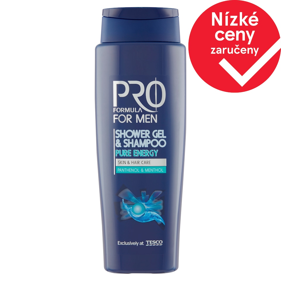 Tesco Pro Formula For Men Shower Gel and Shampoo Pure Energy 400ml