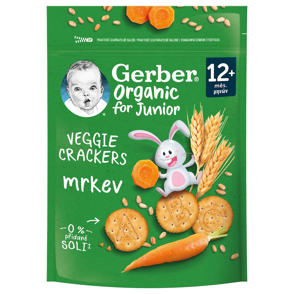 GERBER Organic krekry s mrkvou 100 g
