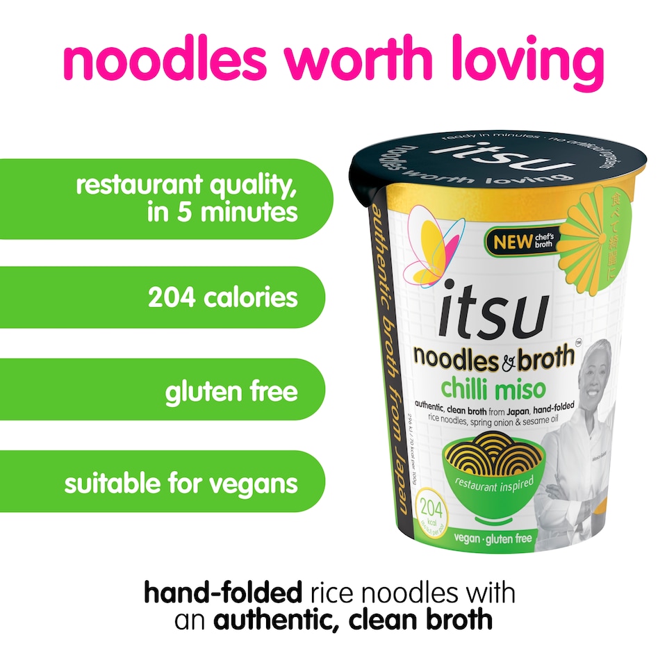 image 1 of itsu chilli miso instant noodles & broth pot 65g
