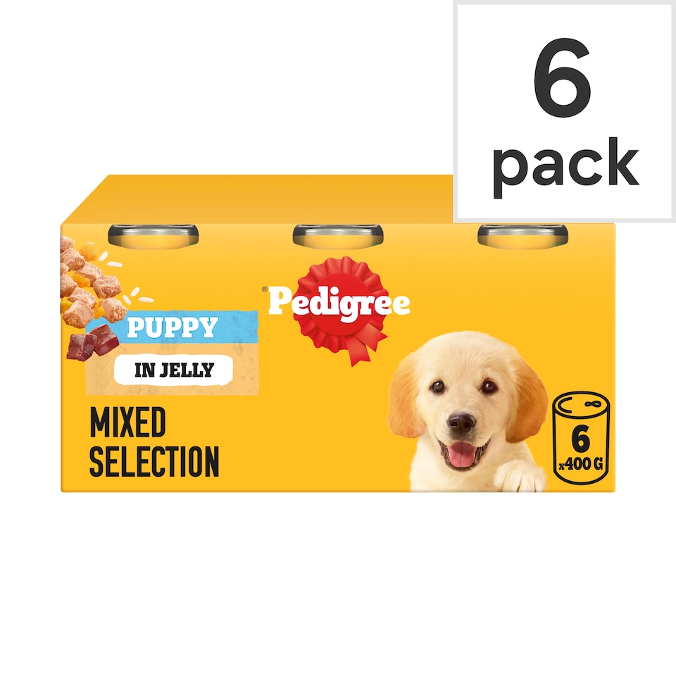 image 1 of Pedigree Puppy Wet Dog Food Tins Mixed in Jelly 6 x 400g