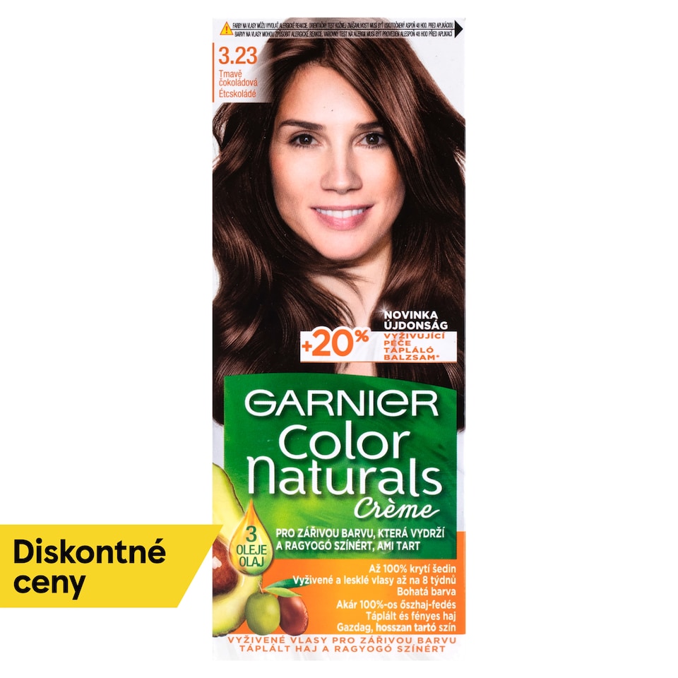 Garnier Color Naturals permanentná farba na vlasy 3 .23 Tmavá čokoládová, 60 +40 +12 ml