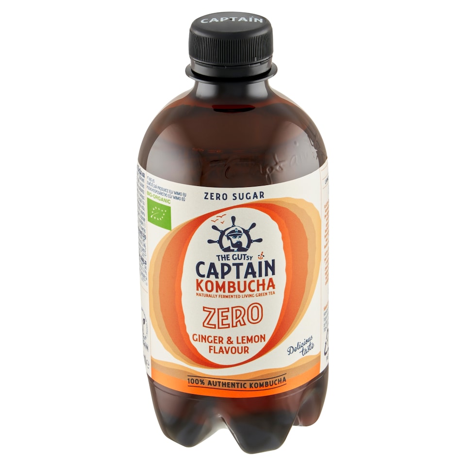 The Gutsy Captain Kombucha Zero Ginger & Lemon 400ml