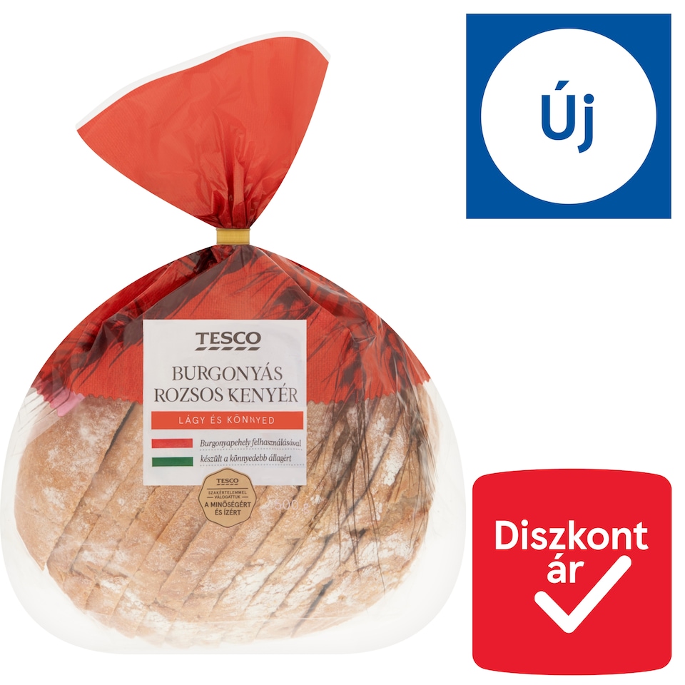 Tesco burgonyás rozsos kenyér 500 g