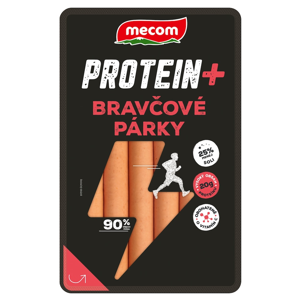 Mecom Protein Plus bravčové párky 220 g